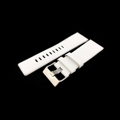 White genuine leather strap - leather,