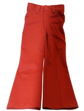 Vintage Billy the Kid Pants Boys Small Red Flare Permanent Press 70s Retro Style