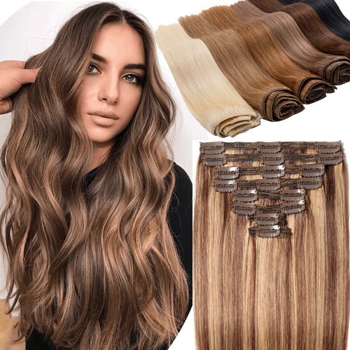 8pcs hair pieces - clip, in
