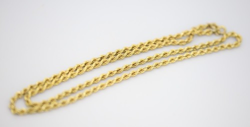 9ct heavy yellow gold - rope, 8.6