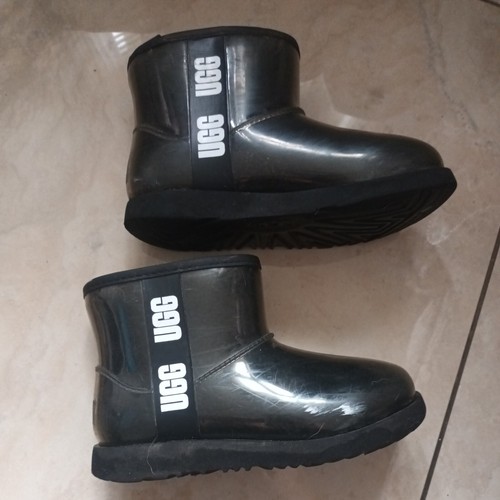 Girls black welly - black,