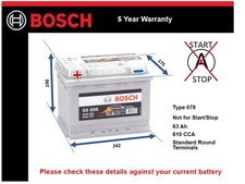 Battery fits DAIHATSU SPORTRAK HIJET FOURTRAK 1.0 1.6 2.0 85 to 99 Bosch 078 New