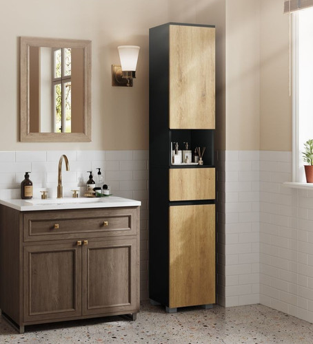 Modern tall bathroom cabinet - bathroom,