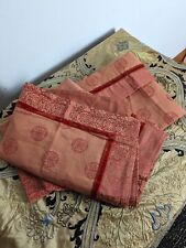 Pair Of Jeff Banks Jacquard Burgundy Bricks Oxford Housewife pillowcases