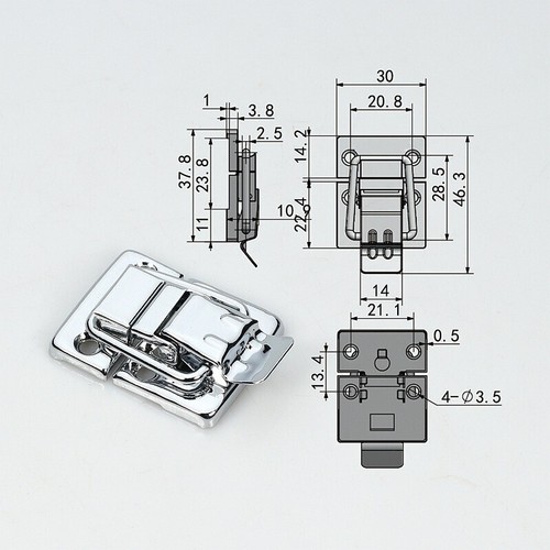 New silver fastener toggle - silver,