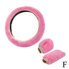 Soft Plush Steering Wheel Cover Winter Fluffy Car Interior Accessory ^uk|