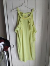 BNWT H&M Conscious Collection Lime Green Dress Size UK 12