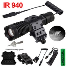 10W 940nm Torch IR Infrared Light Night Vision Illuminator Scope Flashlight Kit