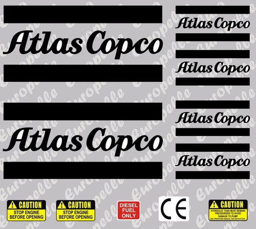 Atlas copco compressor - atlas, decals