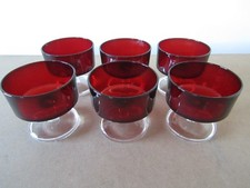 Set of 6  Red Luminarc  Desert