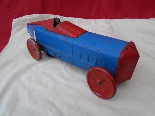 Tinplate clockwork racer - tinplate,