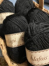 Alafoss Lopi Yarn - Discontinued-Original Nature -Wool-Icelandic- Black- 5skeins