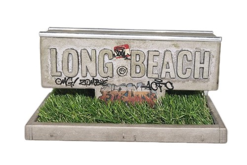 Fingerboard long beach sign - fingerboard,