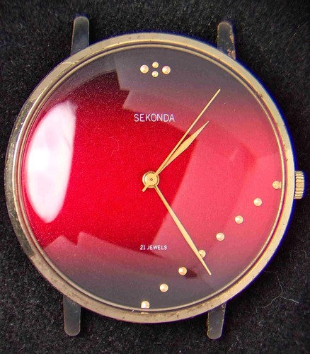 Sekonda ussr red dial large - sekonda,