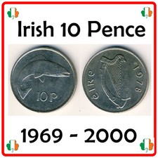Ireland | Irish 10p | 10 Pence | Salmon | 1969 - 2000