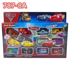 12Pcs Disney Pixar Cars Lightning McQueen Jackson Storm Mater PVC Model Car Toy