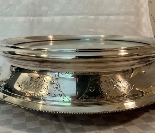 Silver plated wedding cake - silver,