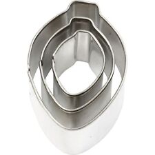 Mini 3 Pc Cutters Metal Cake Fondant Sugar Craft Jewellery Cookie - Leaf Shape