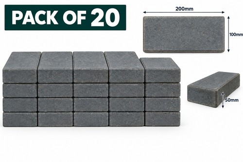 Charcoal block paving - charcoal,