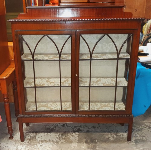 Antique mahogany display - antique,