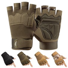 Tactical Half Finger Gloves Army Military Combat Airsoft Paintball Hunting Gear