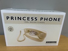 New Wild & Wolf Classic Princess Telephone Cream Retro 1950s Style Push Button