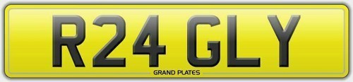 Number plate r24 - number, gly