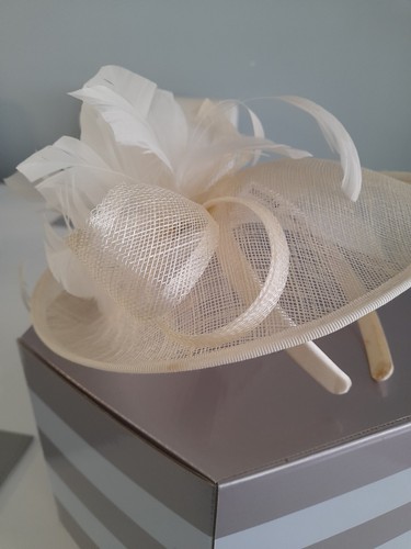 Ladies ivory sinamay wedding - ladies,
