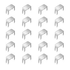 20Pcs Zipper Stoppers, #5 Top