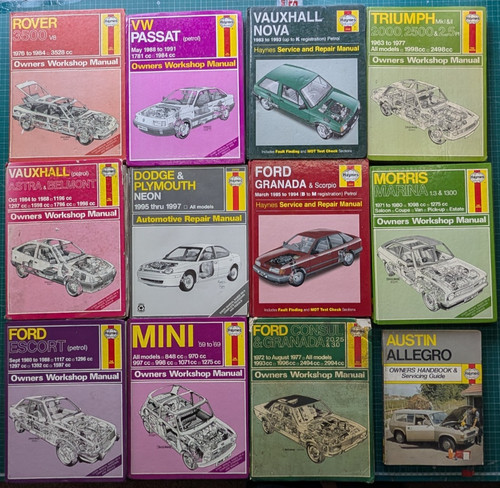 Vintage haynes car manuals - haynes,