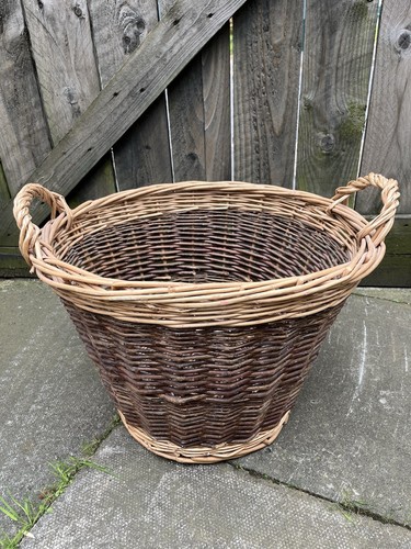 Large wicker log basket - large,