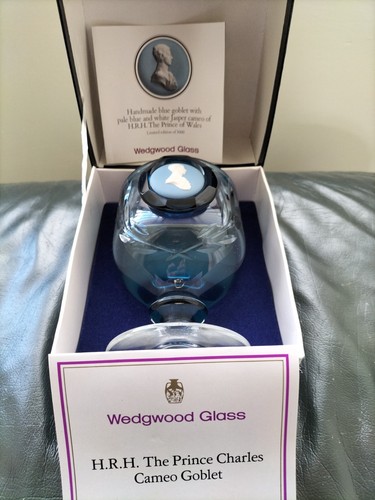 Wedgewood handmade blue goblet - wedgewood,