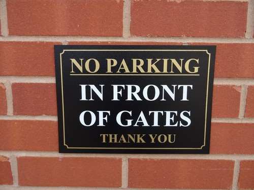 Parking front of - no, in
