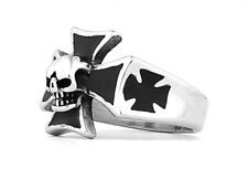 Iron Cross & Skull Ring German