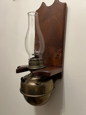 Antique Veritas Brass Oil Lamp