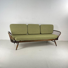 RETRO VINTAGE ERCOL STUDIO COUCH SOFA DAY BED REFURB'D OLIVE GREEN  #4465