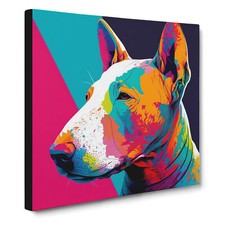 English Bull Terrier Fauvism Canvas Wall Art Print Framed Picture Home Decor