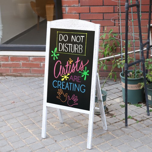 Large wooden chalkboard - wooden,