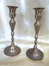 Pair Vintage Brass Candle