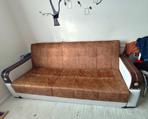 Brown beige faux - brown/beige, leather