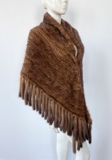 Real WHISKY Mink Fur Shawl