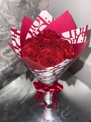 Count glitter roses - count,