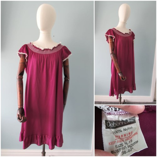 Vintage nightgown 1970s nylon - nightgown,