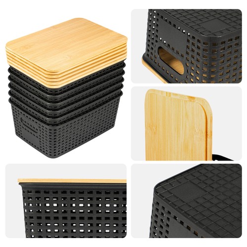 Pcs stackable black plastic - pcs,