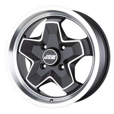 7"x17" JBW COOKIES Satin Black/HL Wheels Classic VW Beetle 4x130 Set of 4 