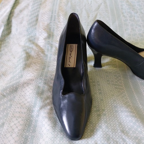 Dolcis navy leather - high, heel