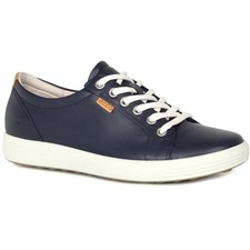Ecco Soft 7 Womens Soft Leather Marine Navy Shoes Size UK 4-9