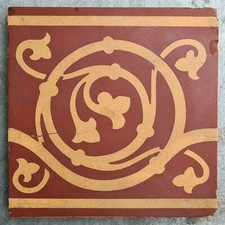 Victorian Arts & Crafts Reclaimed 6"x6" Red Encaustic Tiles By Maw & Co