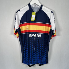 Spain Team Cycling Jersey Men's 4XL Shirt Espana Short Sleeve Full Zip NEW TAGS