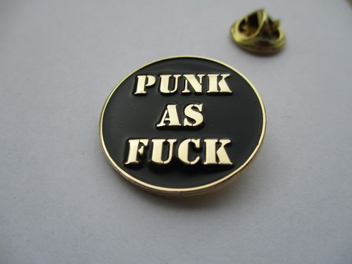 Punk metal badge - f**k,